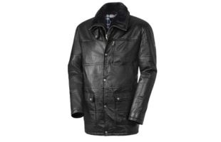 men's long leather jacket