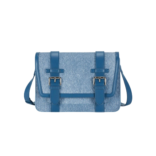 Jane Messenger Bag- Denim Leder