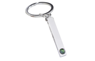 Personalized Photo Projection Keychain - Bar Pendant with Picture and Words, Memorial Gift for Men