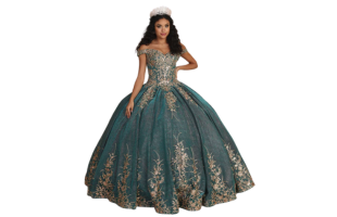 Layla K LK220 Off Shoulder Sparkling Lace Up Quinceanera Ball Gown