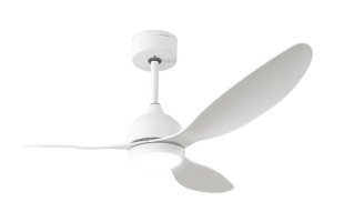 LED Ceiling Fan with 3 ABS Blades Flaled InnovaGoods White 36 W 52" Ø132 cm