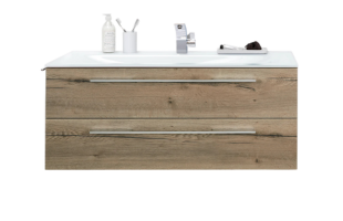 Bathroom furniture 120 cm glass washbasin with base cabinet, washbasin set