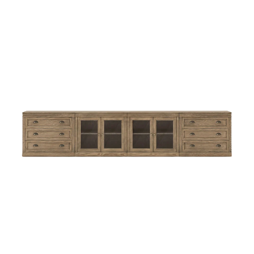 Linden 140" Medienkonsole mit Glastüren