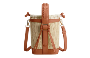 Marina Raffia Straw Bucket Bag