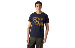 Men's College Short Sleeve T-Shirt Navy Blue