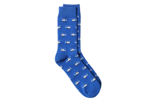 Men's "Fly on the Way" Helicopter Crew Sock