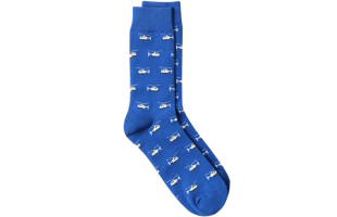 Men's "Fly on the Way" Helicopter Crew Sock