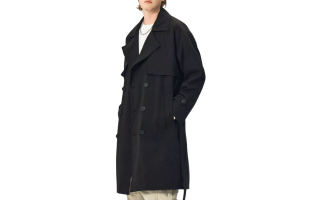 Men's Full Size Double-Breasted Trench Coat Plus Size