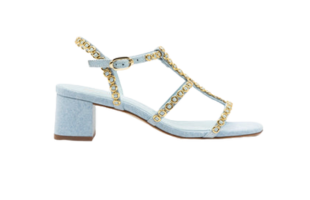 Milanina Block Sandal In Maya Denim