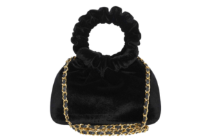 Mini Black Velvet Cloud Bag (Final Sale)