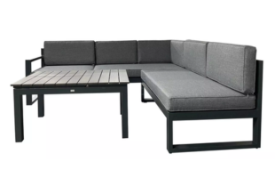 Loungesofa Metall grau ca. 210 x 66 x 198 cm