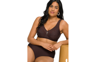 Non-wired support bra. Rhinestone pendant. C-G cup