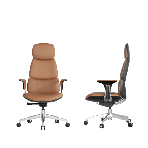 Nyla Lederstuhl mit einfacher Verstellung