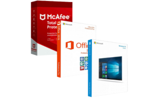 Office 2016 Professional + Windows 10 Home + McAfee Total Protection