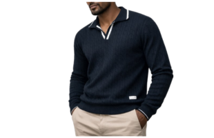 Ora Strand Langarmshirt (Mitternachts Schwarz)