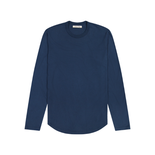 Bio-Baumwolle Langarm Camisa Crew Marina