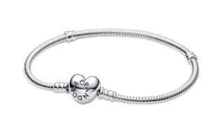 Pandora 590719-19 Sterling Silber Armband mit Herzverschluss 19 cm