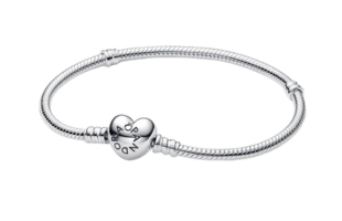 Pandora 590719 Sterling Silber Armband mit Herzverschluss 18 cm