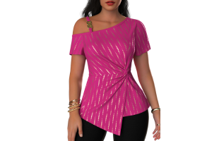Polka Dot Hot Stamping Kurzarm T-Shirt