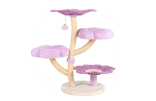 Lila Gewebter Blumen-Katzenbaum