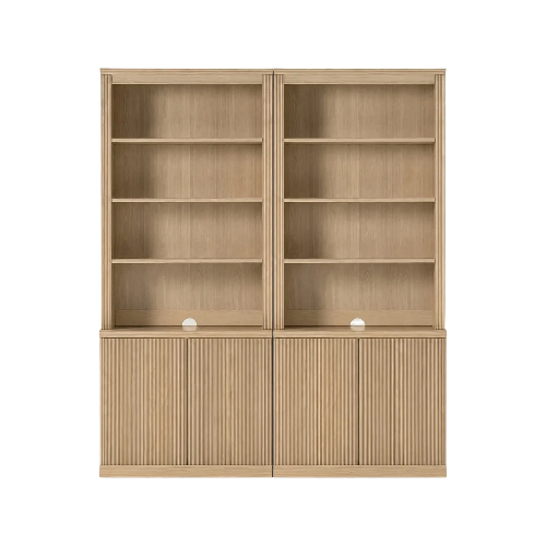 Reeded 72" Bücherregal mit Aufbewahrungseinheit