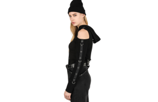 Seven Sisters Crop Hoodie - Black