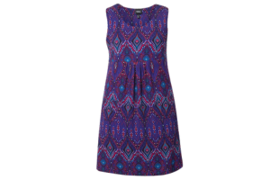Short Jersey Dress with Flared Cut and Pockets