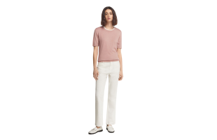 Short-sleeved round-neck sweater made of cashmere Ultrafine