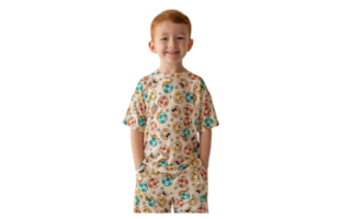 Smiley Check Jungen Casual Set