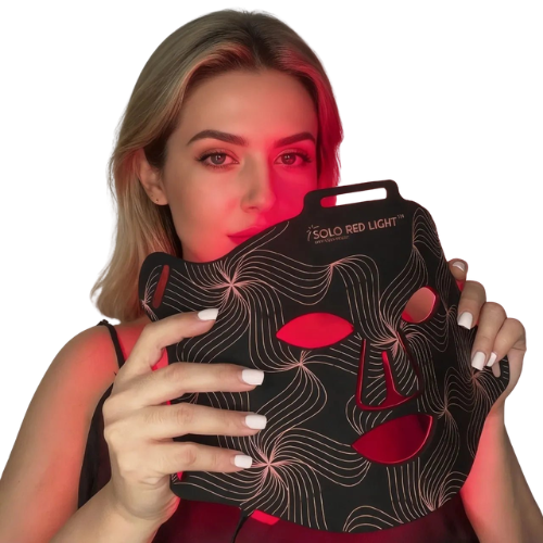 SOLOREDLIGHT™ Rotes Licht LED-Gesichtsmaske – Professionelle Rotes Licht-Therapiemaske für Anti-Aging, Akne & Hautverjüngung