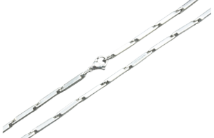 Edelstahl Halskette mit Verschluss, 60 cm, 5 StĂŒck