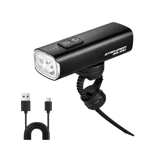 STAR UNION SUL1210 1200 Lumen Fahrrad-Frontscheinwerfer mit Hoch-/Niedrigstrahl, USB-C wiederaufladbar, Aluminiumlegierung Fahrradscheinwerfer