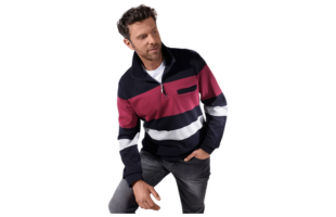 Sweatshirt with button-down chest pocket