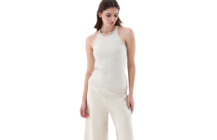 Tank Top Made from Merino and Lamé
