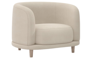 Cora Velvet Curved 3-Seater Couch Sofa / Lounge Chair by Acanva
