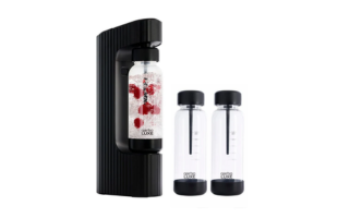 Qarbo LUXE Sparkling Water and Beverage Maker with 2 Extra Bottles