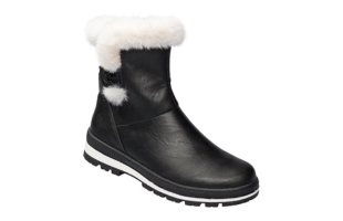 cozy boots with leather "Britta"