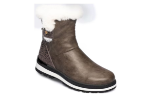 Cozy boots "Katharina" with wool taupe
