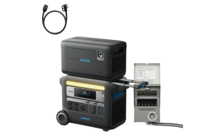 Anker SOLIX F2000 + BP2600 Expansion Battery + Home Backup Kit (Transfer Switch + Cable)