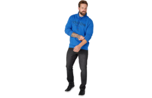 Boston Park Sweatshirt, stand-up collar, lettering