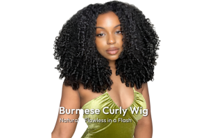 West Kiss Burmese Curly Wave 5x7 Human Hair Lace Front Wigs With 250% Density Ready To Go Wig Natural Hairline