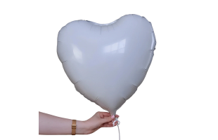 White Heart Balloons