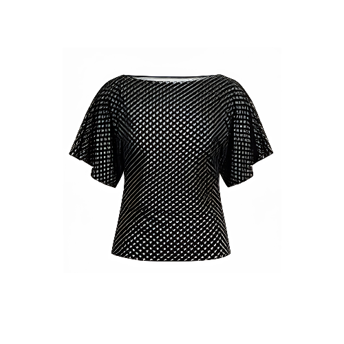 Damen Schwarz&Weiß Wickel-Polka-Dots Tops | CicyBell