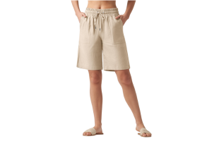 Women's Linen Bermuda Shorts 10 Inch