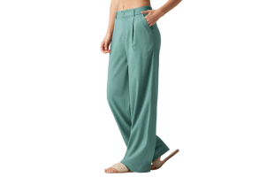 Women's Linen Wide-Leg Dress Slacks 29 Inch